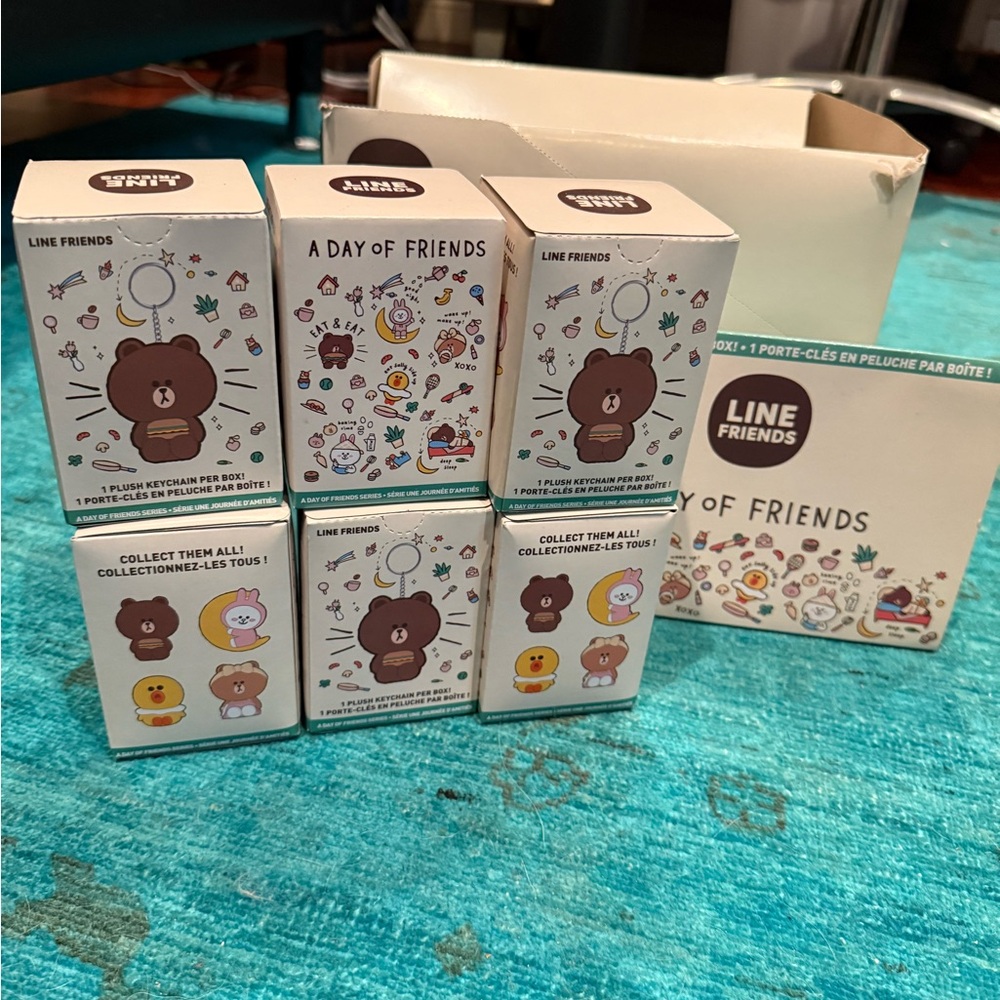 Line Friends Keychain Box unopened -6 boxes total - Picture 3 of 7